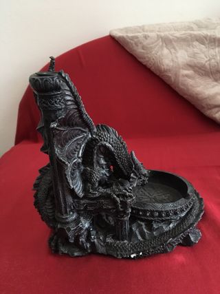 Candelabro cenicero dragon fantasia