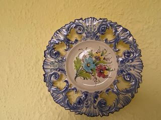 Lote de 5 platos decorativo de cerámica