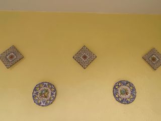 Lote de 5 platos decorativo de cerámica