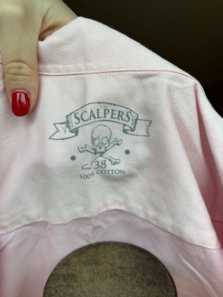 Camisa Scalpers Rosa Talla 38 Hombre