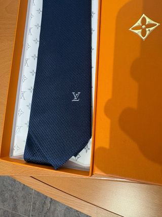 Corbata Louis Vuitton Azul Nueva