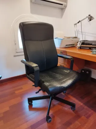 Silla de oficina negra (2 unidades)
