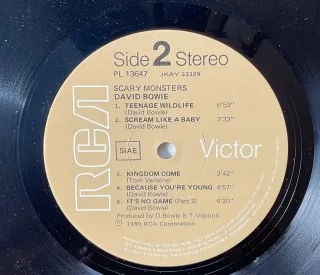 Vinile David Bowie Scary Monsters