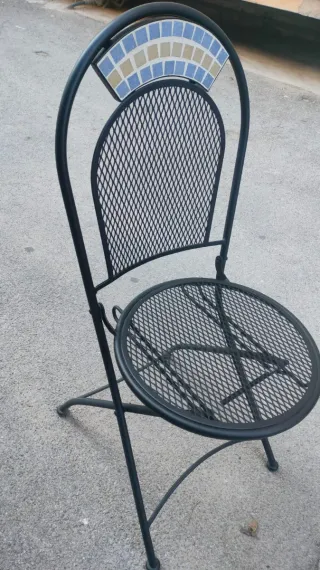 Set Tavolo + 2 Sedie Esterno Ferro Battuto