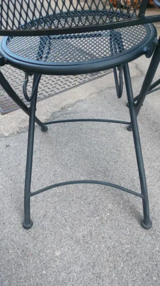 Set Tavolo + 2 Sedie Esterno Ferro Battuto