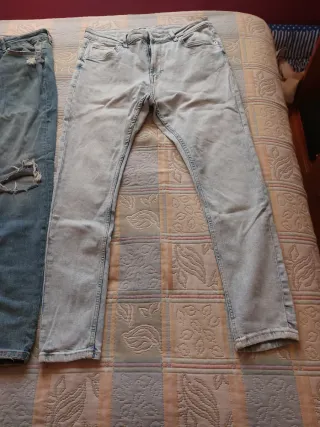 Pantalones vaqueros hombre azul y celeste