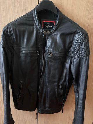 Pepe Jeans Giubbotto Pelle Nero Uomo