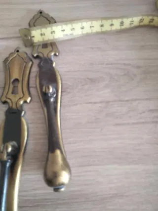 Tiradores de puerta antiguos latón (20 unidades).