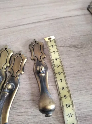 Tiradores de puerta antiguos latón (20 unidades).