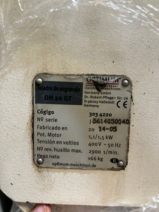 Taladro de columna OPTIMUM DH26GT