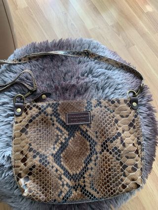 Bolso Piel Serpiente Marrón vintage
