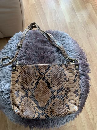 Bolso Piel Serpiente Marrón vintage
