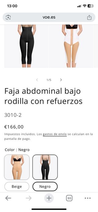 Faja postoperatorio VOE Talla 85