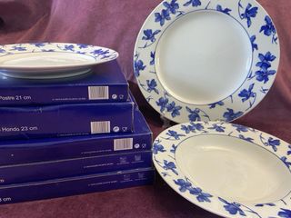 Platos Vista Alegre Flores Azules