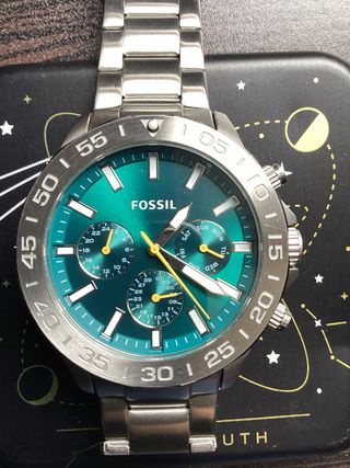 Reloj Fossil Verde y Plateado