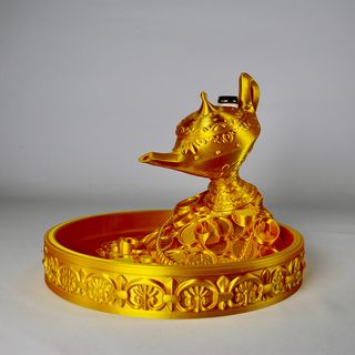 Lámpara Dorada Quemador Incienso