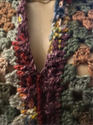 Poncho fatto a mano colori autunnali