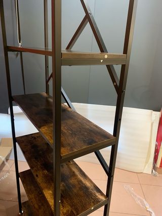 Estantería Industrial Madera y Metal