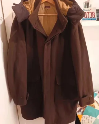 Abrigo Lana Stefanel Retro Vintage Marrón