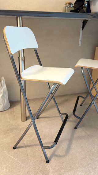 Taburete Plegable Metal y melamina