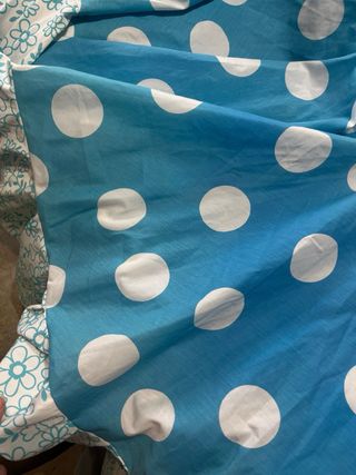 Traje Flamenca Canastero Azul y Blanco