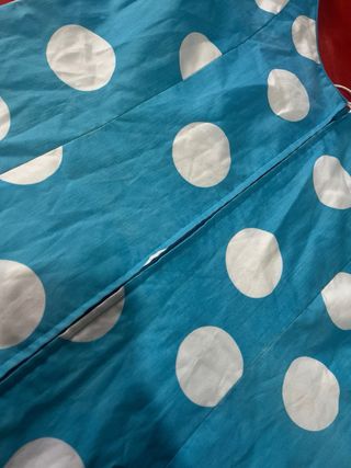 Traje Flamenca Canastero Azul y Blanco