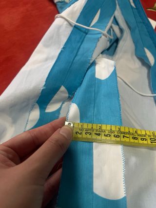 Traje Flamenca Canastero Azul y Blanco