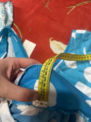 Traje Flamenca Canastero Azul y Blanco