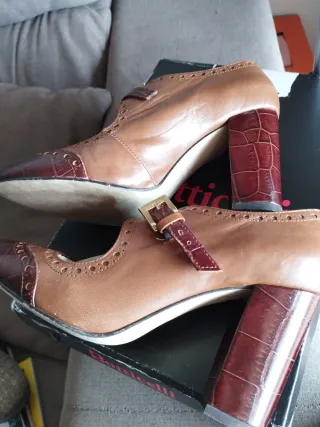 Zapatos tacón Pilar Abril Marrón Talla 36