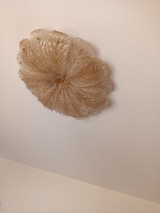 Plafoniera Murano Vetro Oro Trasparente