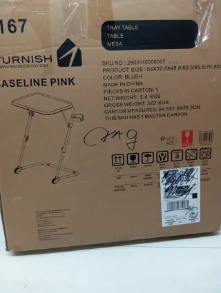 Escritorio plegable rosa MEUBLE Cosy