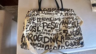 Bolsa Maletín Portadocumentos Ordenador Beige Negr