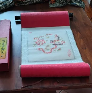 Antiquariato Dipinto a Mano Cinese