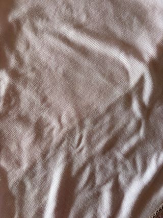 Arrullo/Toquilla bebé rosa con encaje