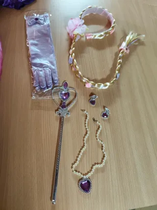 Disfraz Rapunzel talla 7 a 9 años con accesorios