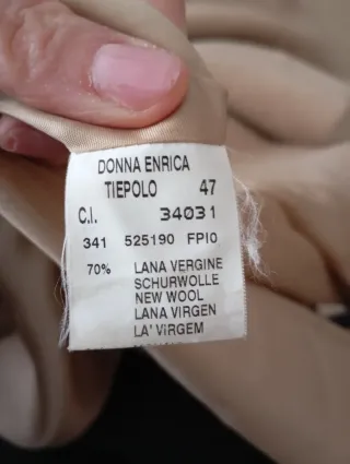 Abrigo largo lana marrón DONNA ENRICA