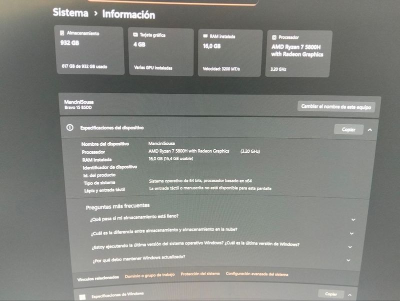 GAMING MSI Bravo 15 16GB RAM Ryzen7 1TB M.2 + Acce afbeelding 6