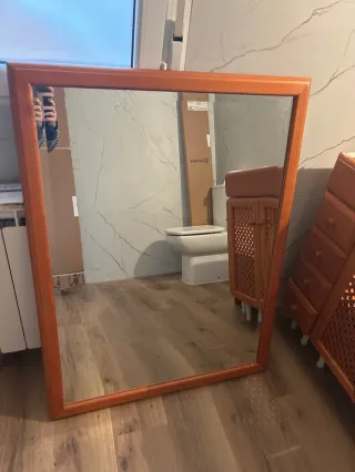 Mueble de baño madera y mármol
