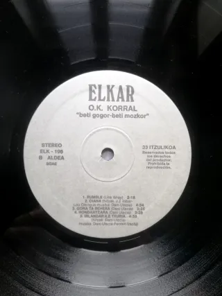 VINILO LP OK KORRAL Beti gogor beti mozkor
