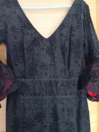Vestido Flamenca Negro y Rojo