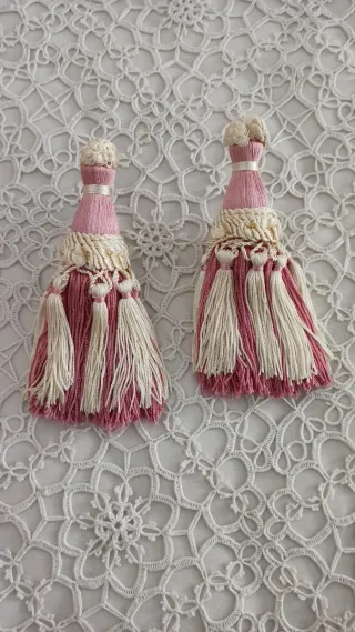 Coppia nappe per tenda rosa antico