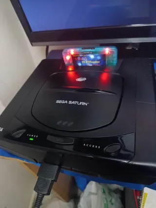Sega Saturn v1 con Saroo - Negro