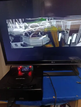 Sega Saturn v1 con Saroo - Negro