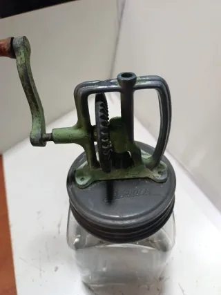 Mantequera antigua cristal manual