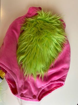 Disfraz bebé monstruo verde y rosa