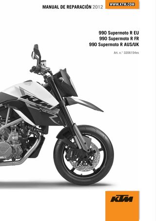 Manual de reparación para KTM 990 Supermoto SM