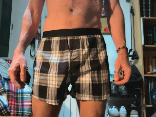 Boxer Enrico Mori cuadros blanco y negro