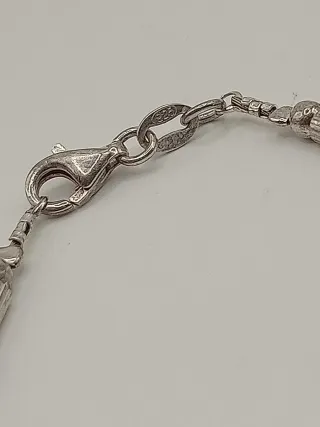 Braccialetto Uomo Argento 925 Lapislazzuli 17.6 cm