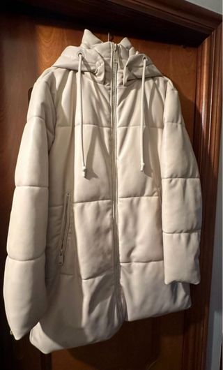 Plumifero Zara Polipiel Mujer Beige