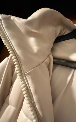 Plumifero Zara Polipiel Mujer Beige